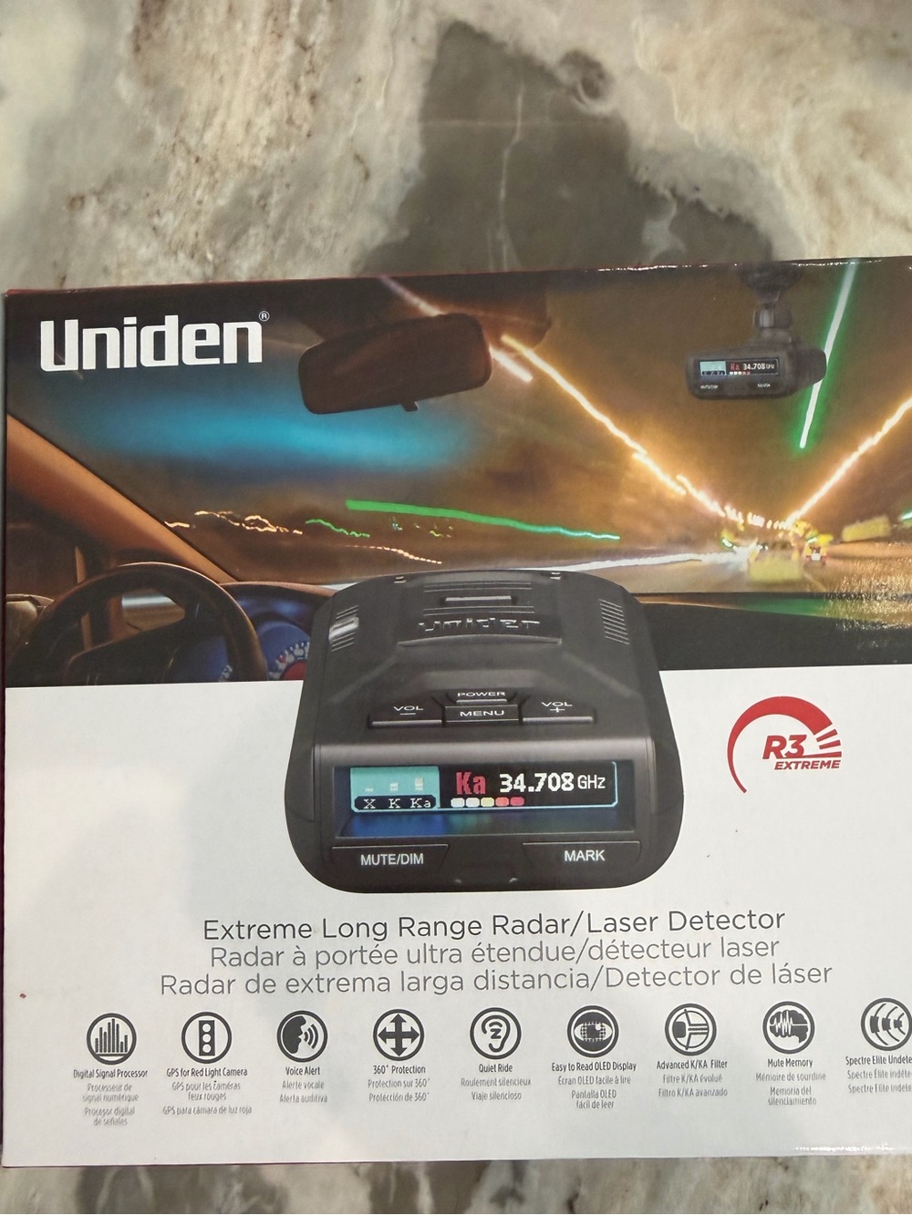Uniden Extreme Long Range Radar/Laser Detector - Black